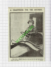 Duchess Of Marlborough Chauffeuse WW1 - 1916 Cutting