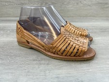 Artemia Women's Brown Gladiator Leather Sandal Comfort Slip-On Open Toe Casual 7