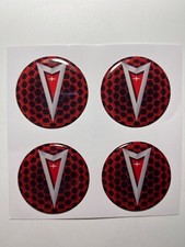 Pontiac Wheel Cap Stickers Set – 4pcs 3D Domed Resin Center Cap Emblem Decals