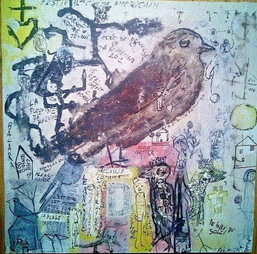 Superbe tableau oiseau - superbe, signé