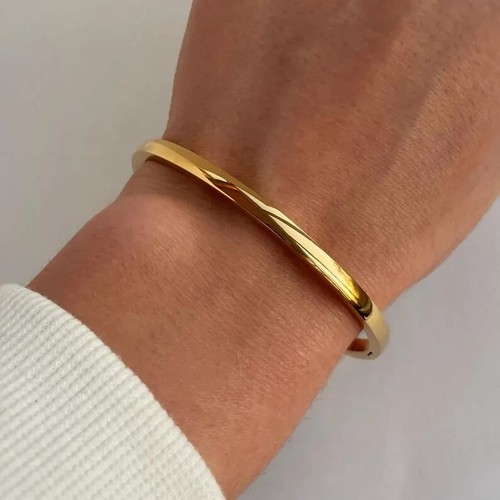 Bracelet ovale jaune 18 - bracelet,