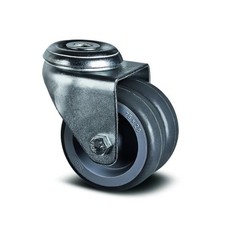 Roulette pivotante double galet - fixation œil - ø 50 mm- Agila Twin TENTE