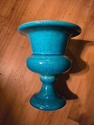 Vase céramique turquoise - en,