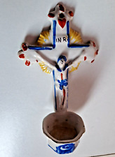 Bénitier ancien en faïence