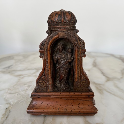 Vierge enfant en noyer - vierge,