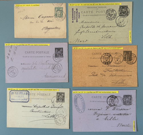 Lot 6 entiers postaux - de,