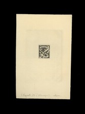 Wynants Paris Binder Merchant Label Rare Proof All Margins