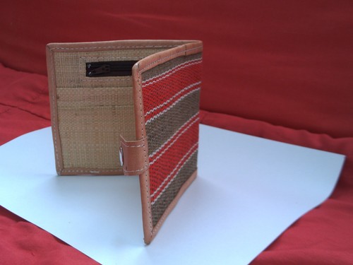 Porte feuille raphia et - raphia,