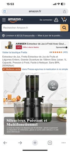 Extracteur jus fretta f5000 - extracteur,