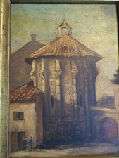 chapelle  huile sur bois ECOLE