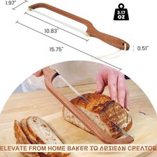 Trancheuse à pain professionnelle lame en acier inoxydable avec manche en bois