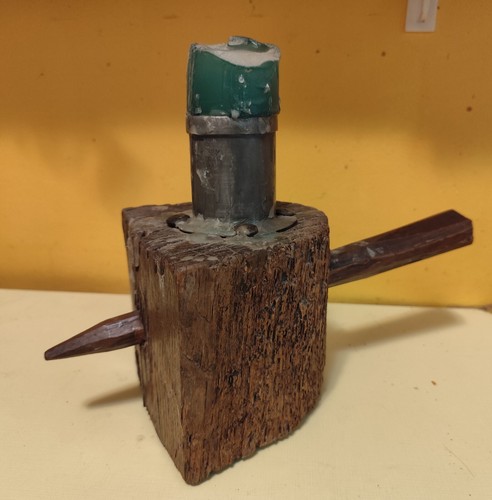 Bougeoir bois maillet - en,