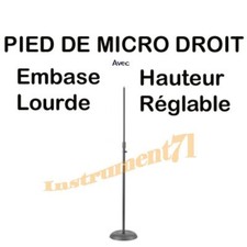 Pied de Micro de SOL Droit sans  Perche Embase LOURDE