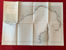 RARE - NAVY MAP - FROM MARSEILLE TO THE ISLAND OF ELBE - 1845