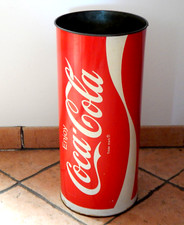 OLD ADVERTISING sheet metal umbrella stand COCA-COLA
