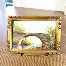 Jolie huile signé paysage au