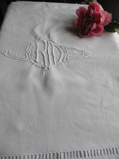 ANCIEN DRAP PUR LIN CREMEJOURS