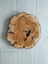 #4 Dalle en bois d'olivier bord vivant 13" 200 ans pour résine époxy - nettoy...
