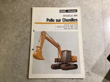 CASE POCLAIN crawler excavator 888 brochure advertising documentation period 