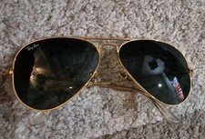 Vtg Ray Ban USA Large Gold