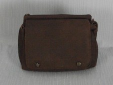 Gibecière en peau marron à