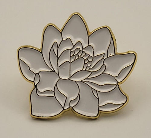 Pin fleur lotus blanc - pin's, de