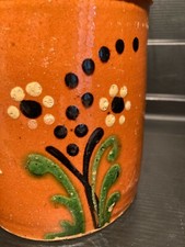 Pot terre vernissée Fleurs