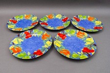 Laure Japy Paris Limoges Jardin Bleu Fruit 8 3/4" Salad Dessert Plates Set Of 3