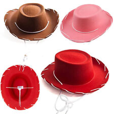 Felt Cowboy Hat Western Cowgirl Hat Rodeo Style Costume - CHILD SIZE