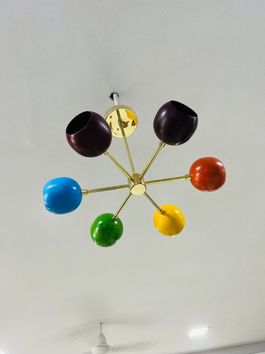 Plafonnier multicolore lustre