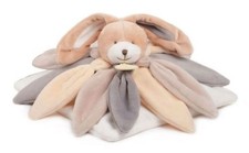 Doudou lapin pétales taupe 28