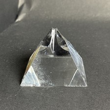 Yan Zoritchak Clear Glass Pyramid Signed - Chips