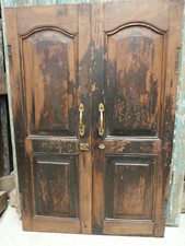 Ancienne paire de portes indiennes 60 x 89 cm