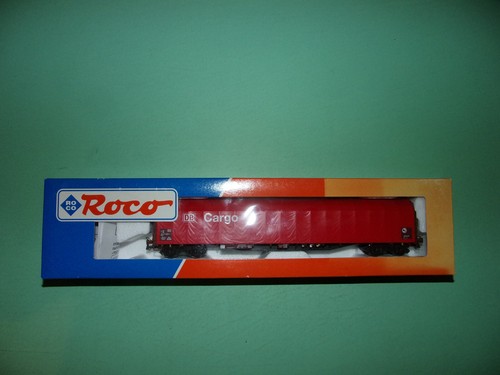 Roco wagon bâché long - roco, rouge