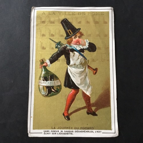Chromo ancien doré clystère - chromo,