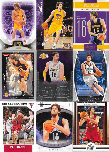 Pau gasol card - 13, lot