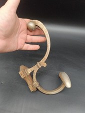 Ancienne Patère Métal Porte Manteau Chapeau Patine