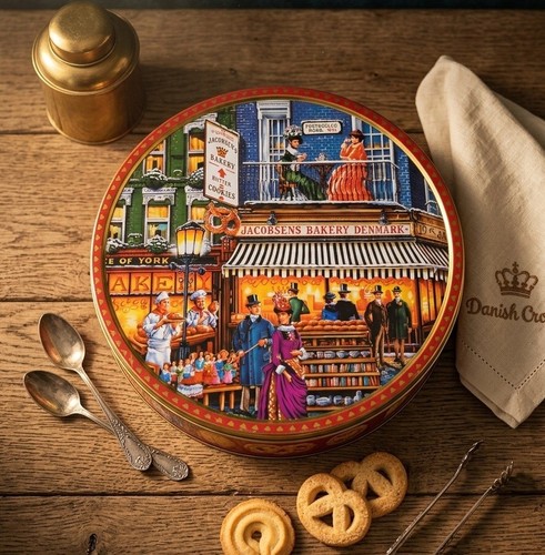 Boîte biscuits vintage - biscuits, en