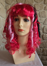 Perruque rose et noire n°