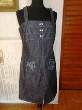 Robe chasuble jeans bleu