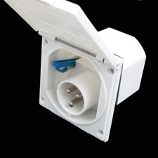 CEE Prise Extérieure Prise Encastrable IP44 Caravane Camping-Car 220V Blanc
