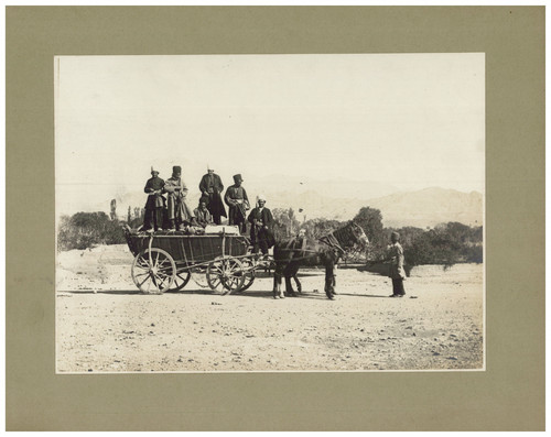 Qajar charette voyageurs - qajar,,
