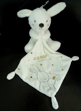 L4. DOUDOU PELUCHE SIMBA LAPIN BLANC MOUCHOIR  LUNE ETOILE good night NEUF 
