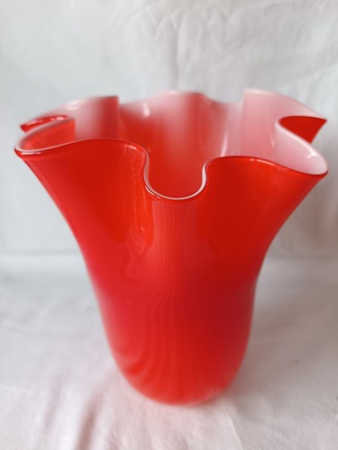 Vase mouchoir orange vintage - vase,