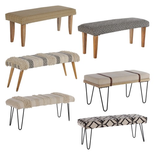 Banquette tapissée chambre