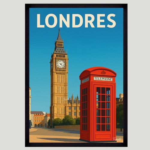 Affiche poster mural londres - affiche,