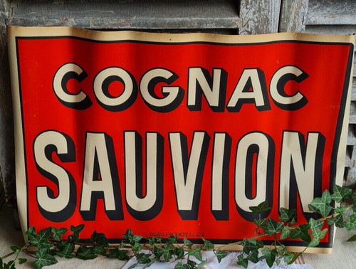 Ancienne affiche publicitaire - ancienne,