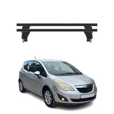 Menabo Barres de toit Transversales pour Opel Meriva 2010-2017 Alu Noir 2x ABE