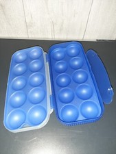 Tupperware d'occasion: boîte à oeufs bleue 10 oeufs - en très bon état 