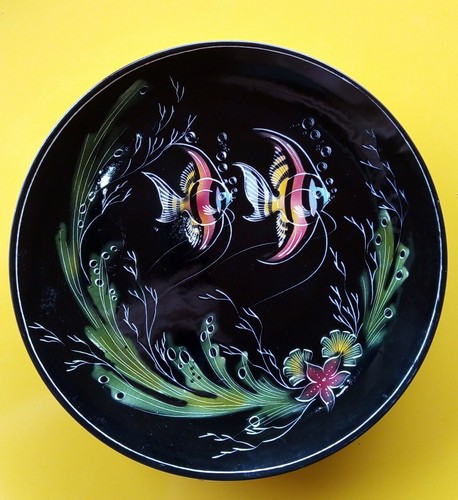 Plat décor poissons - plat, À